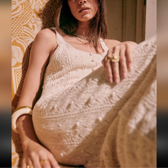 EUC Sézane Salma Dress in Cream - size M - Picture 3 of 10